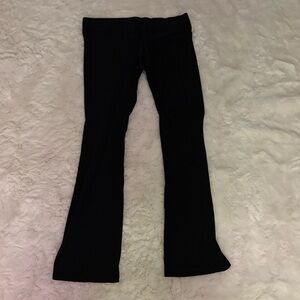 SO Black Boot Cut Flare Yoga Pants Vintage Y2K Low-rise
